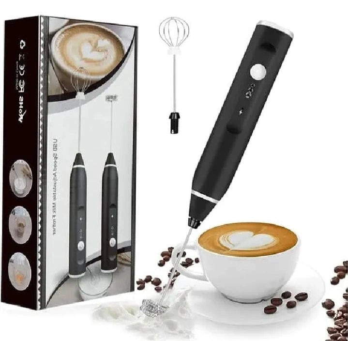 Milk Frother Rechargeable Handheld Electric Whisk Coffee
