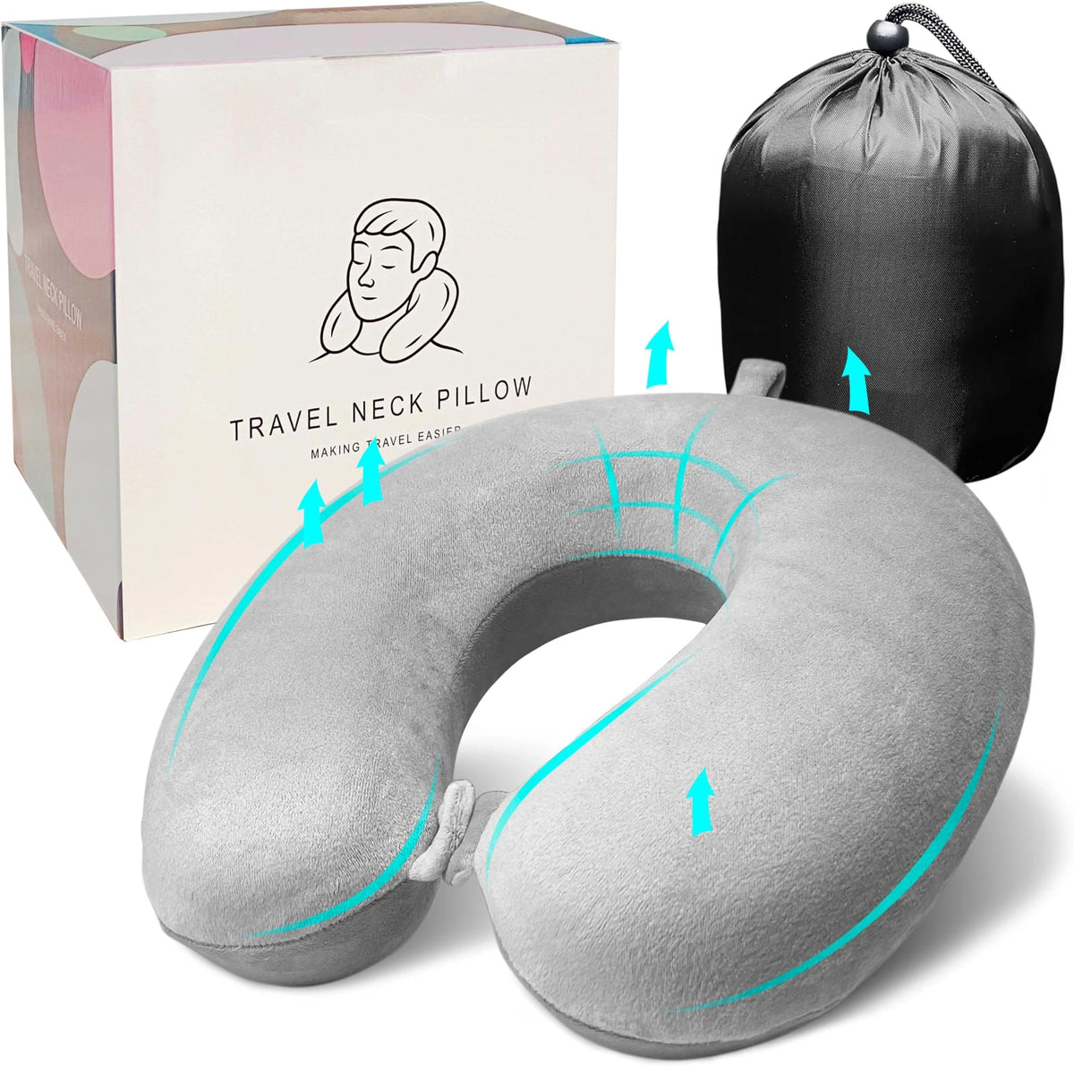 U-Shape Neck Pillows | Travel Memory Foam & Inflatable
