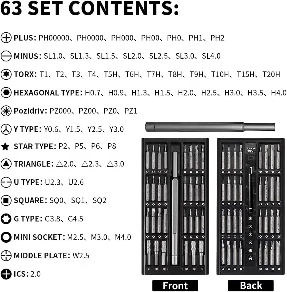 Precision Screwdriver Kit– Multi-Tool Repair Kit