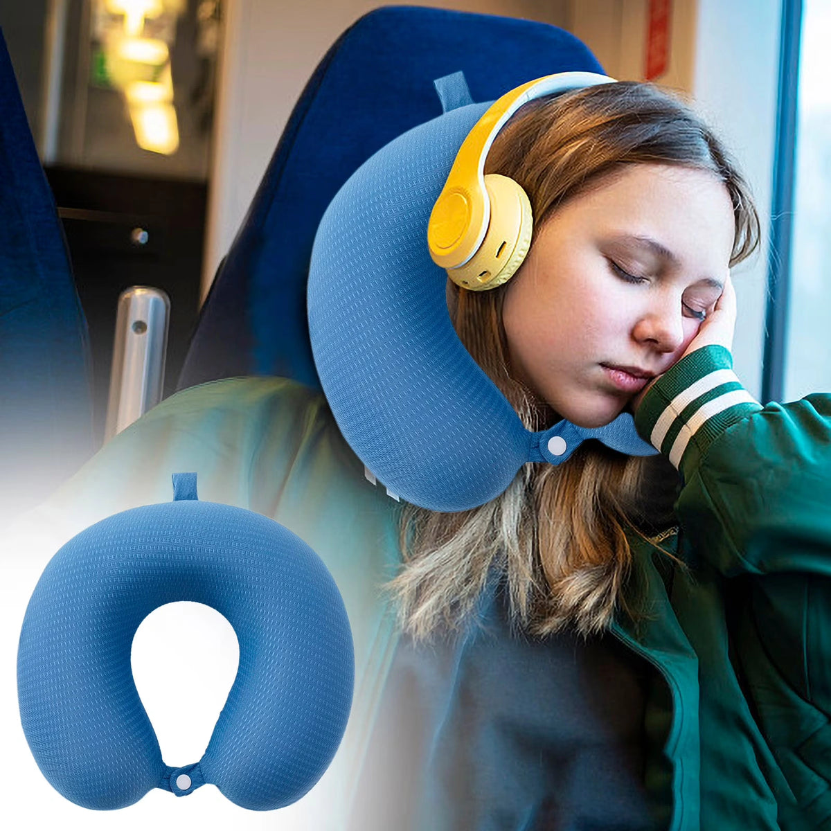 U-Shape Neck Pillows | Travel Memory Foam & Inflatable